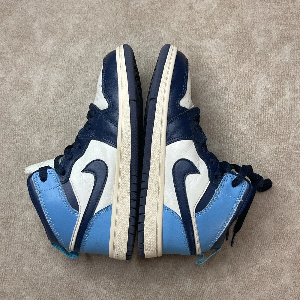Nike Jordan 1 Retro OG High Obsidian Blue Sneakers 555088-140 GS‎ Sz 2.5 Youth